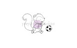 Purple Onion Designs Stacey Yacula - Bandit (squirrel soccer)