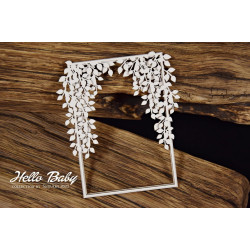 Chipboard Elements Hello Baby Layered Frame Rectangle Small