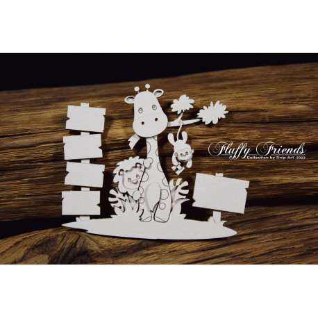 Chipboard Elements Fluffy Friends Multilayered Safari