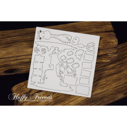 Chipboard Elements Fluffy Friends Multilayered Safari