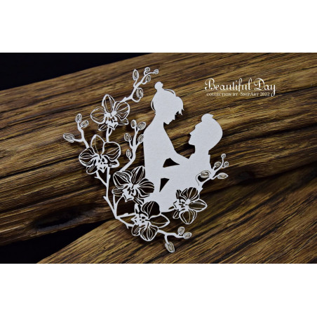 Chipboard Elements Beautiful Day Lovers 2 Bust in Orchids
