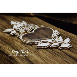 Chipboard Elements Together Shaker Box Heart