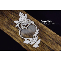 Chipboard Elements Together Shaker Box Heart