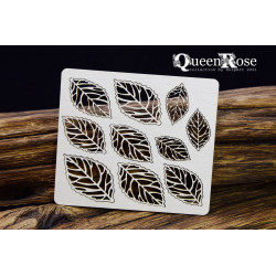 Chipboard Elements Queen Rose Openwork Leaves Set