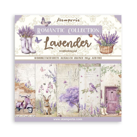 Stamperia Lavender Paper Pack 20x20cm