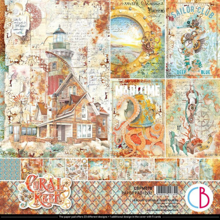 Ciao Bella CORAL REEF Paper Pad 30x30cm
