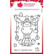 Woodware Craft Collection Moose Christmas Clear Stamps