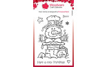 Woodware Craft Collection Top Hat Snowman Clear Stamps