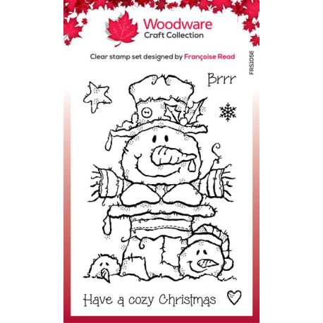 Woodware Craft Collection Top Hat Snowman Clear Stamps