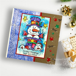 Woodware Craft Collection Top Hat Snowman Clear Stamps