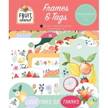 Carta Bella Fruit Stand Frames & Tags 34pz