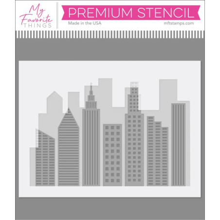 My Favorite Things Layered City Skyline Stencil