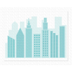 My Favorite Things Layered City Skyline Stencil