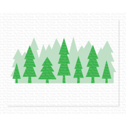 My Favorite Things Layered Treeline Stencil 2PEZZI