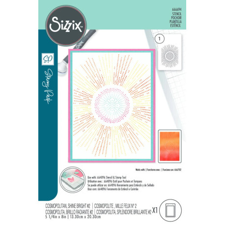 Sizzix Stencil by Stacey Park Cosmopolitan - Shine Bright #2 666694