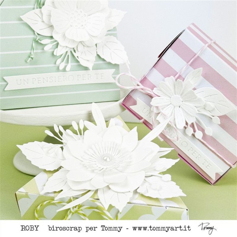 Papermania Fustella Sentimenti Fiori Di Ciliegio, 2 Fogli A5 Con 34 Pezzi, Per Scrapbooking E Biglietti