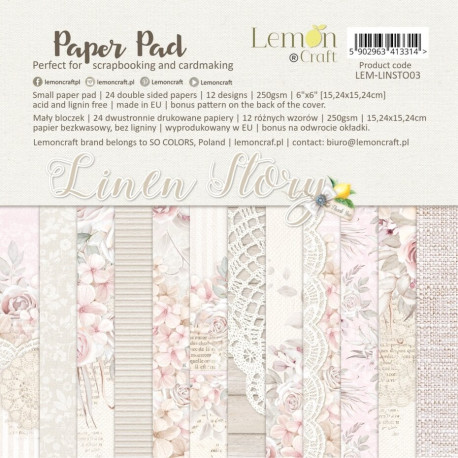 LemonCraft Linen Story Paper Pad 15x15cm