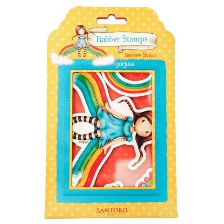 Gorjuss Rubber Stamps Rainbow Heaven 688