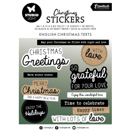 StudioLight Stickers A6 English Christmas Texts nr.21