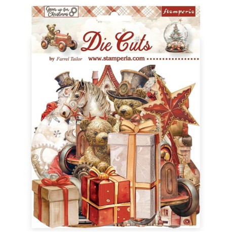 Stamperia Gear up for Christmas Die Cuts 39pz