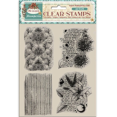 Stamperia The Nutcracker Clear Stamps Poinsettia