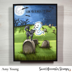 Sweet November Stamps Midnight's Halloween Adventures Clear Stamp Set