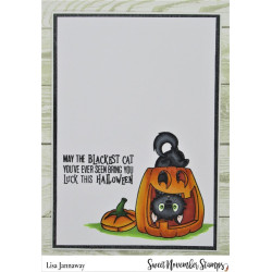 Sweet November Stamps Midnight's Halloween Adventures Clear Stamp Set