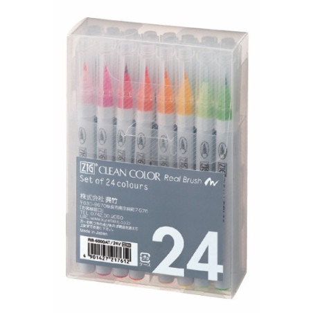 ZIG Clean colors Set Real Brush 24 pcs