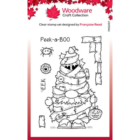 Woodware Craft Collection Mummy Gnome Clear Stamps