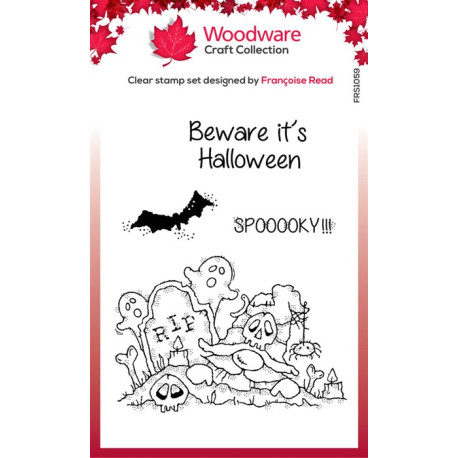 Woodware Craft Collection Spooky Night Clear Stamps