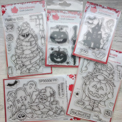 Woodware Craft Collection Spooky Night Clear Stamps