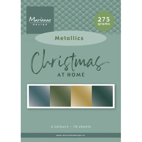 Marianne Design Cardstock A5 Chistmas at Home Metallics