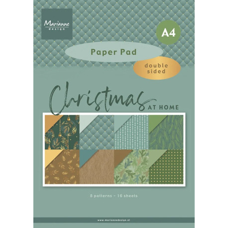 Marianne Design Pretty Paper Bloc A4 Christmas at Home