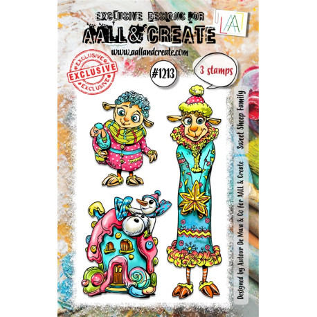 AALL & Create Stamp Set A7 1213 Sweet Sheep Family