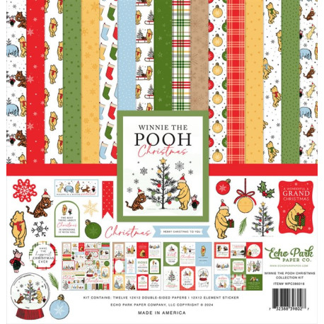 Echo Park Winnie The Pooh Christmas Collection Kit 30x30cm