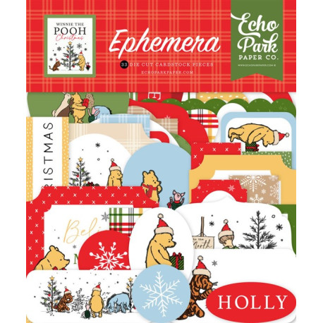 Echo Park Winnie The Pooh Christmas Ephemera 33pz