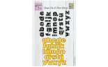 Nellie's Choice Shape Die & Clear Stamp Scandinavian Alphabet Lowercase