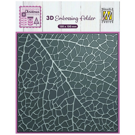 Nellie's Choice 3D Embossing Folder Leaf Grain