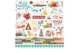 Simple Stories Snow Pine Lodge CARDSTOCK STICKERS 30x30cm