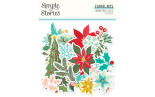 Simple Stories Snow Pine Lodge Flowers Floral Bits & Pieces 62pz