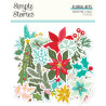 Simple Stories Snow Pine Lodge Flowers Floral Bits & Pieces 62pz