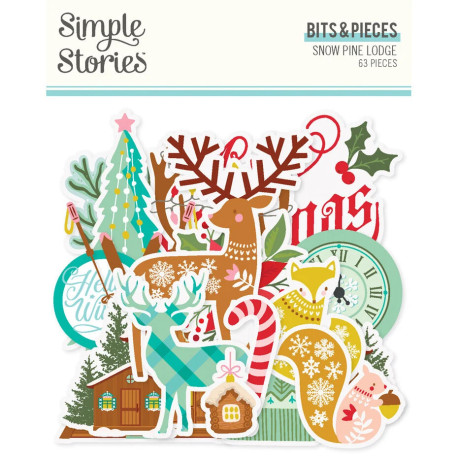 Simple Stories Snow Pine Lodge Bits & Pieces 63pz