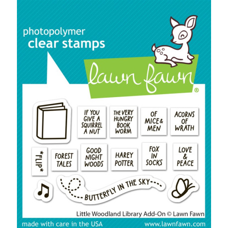 LAWN FAWN Little Woodland Library Add-On Clear Stamp