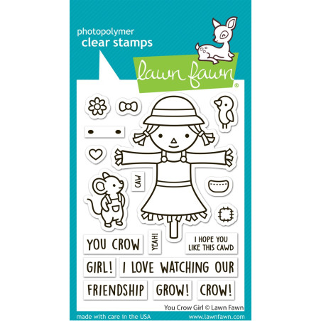 LAWN FAWN You Crow Girl Clear Stamp