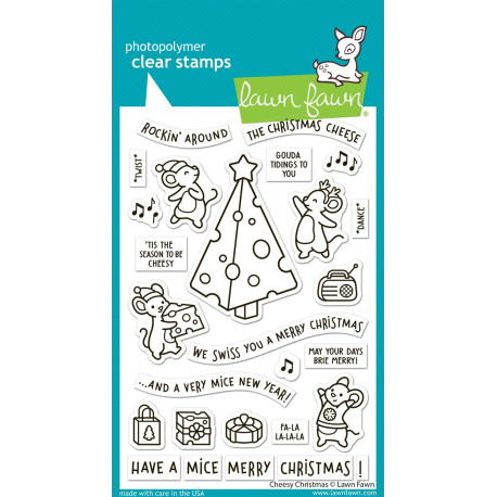 LAWN FAWN Cheesy Christmas Clear Stamp