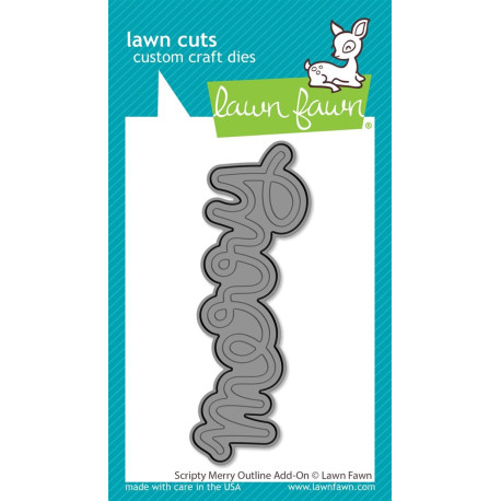 LAWN FAWN Scripty Merry Outline Add-On Cuts