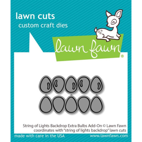 LAWN FAWN String Of Lights Backdrop Extra Bulbs Add-On Cuts