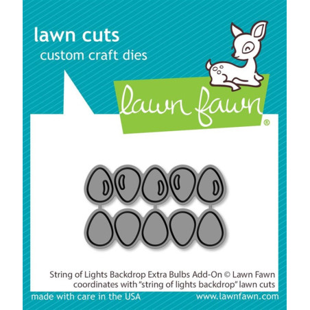 LAWN FAWN String Of Lights Backdrop Extra Bulbs Add-On Cuts