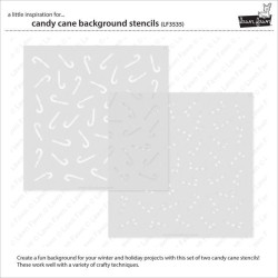 Lawn Fawn Candy Cane Background Stencil 2pz