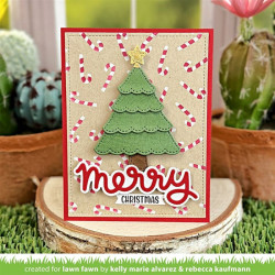 Lawn Fawn Candy Cane Background Stencil 2pz